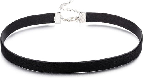 Classic Black Velvet Choker Necklace for Women - Ultra Comfortable Stretch Velvet Ribbon, Halloween Birthday Party Decorations, Gothic Jewelry Cos...