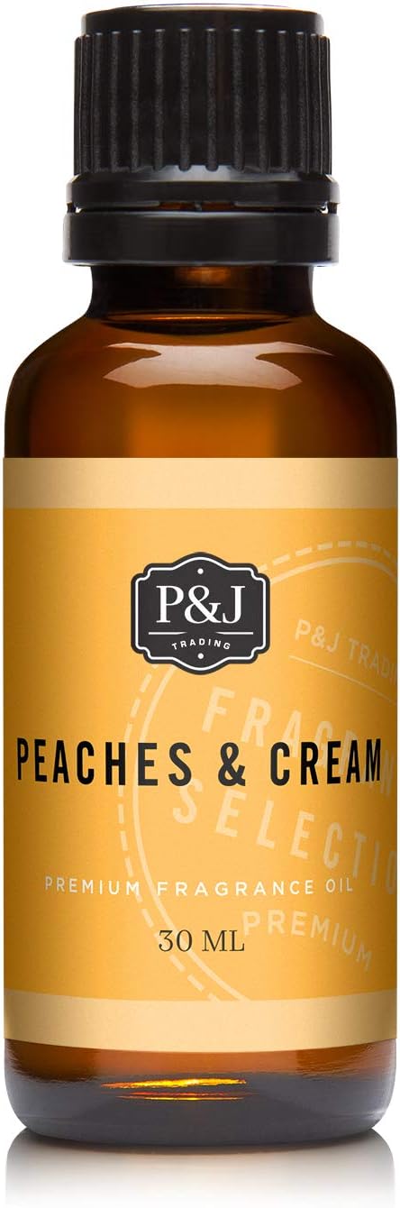 P&J Trading - Peaches & Cream Scented Oil 30ml - Fragrance Oil for Candle Making, Soap Making, Diffuser Oil...