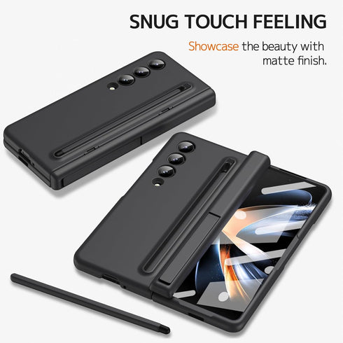 NINKI Compatible Samsung Galaxy Z Fold 4 Case with S Pen Holder and Slim S Pen,Kickstand Hinge Case for Samsung Z Fold 4 Case Screen Protector,Sam...