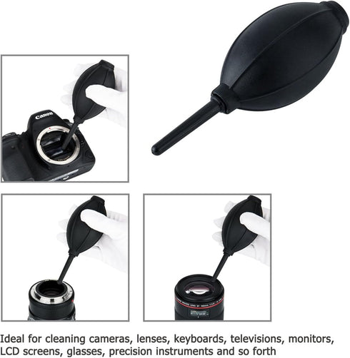 JJC Soft & Elastic Nozzle Air Blower Blaster Cleaner for DSLR Camera CCD CMOS Sensor Lens Filter LCD Comptuter Motherboard Chips PC Internal SSD G...