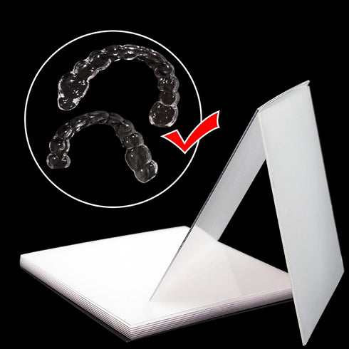 5''x5'' Dental Lab Orthodontic Splint Retainer Slice Vacuum Forming Sheet Soft Hard 1.0/1.5/2.0mm Thermoforming Material (Hard Film 1.5 15Pcs)...