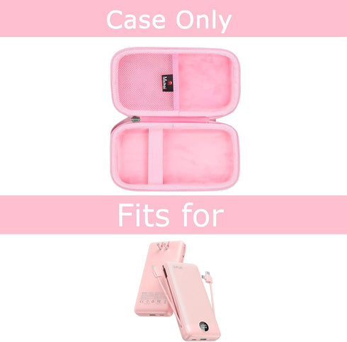 Mchoi Hard Case Suitable for VRURC Portable Charger, Waterproof Shockproof Portable Charger Power Bank Carrying Protective Case, Case Only, Pink.....
