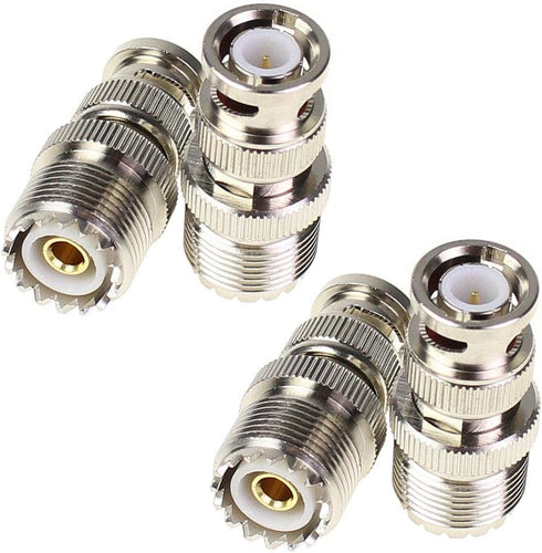 BNC Male to UHF Female SO-239 SO239 Adapter 4pcs RF coaxial Coax Connector...