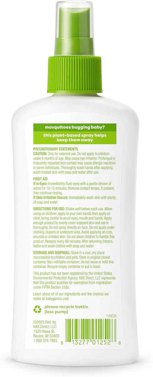 Babyganics Insect Spray, 6oz, 2 pack, Made with Plant and Essential Oils, Packaging May Vary...