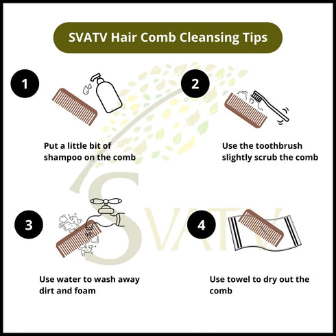 SVATV Handcrafted Rosewood Comb For Detangling Hair For Thick, Curly And Wavy Hair, Non-static And Eco-friendly With Wide Tooth For Grooming Hair ...