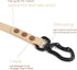 Waterproof Dog Leash Carabiner Leash for Dogs Soft Handle Easy Care 5ft*15mm*2.0mm Sand...