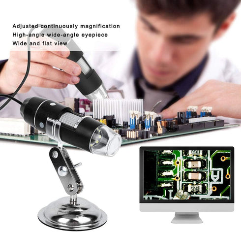 Marhynchus USB Microscope Camera 0X-500X, Environmental Protection Matte Pattern Induction Dimming Digital Microscope, Microscope for Windows XP/V...