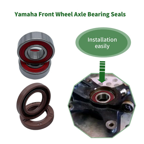 Front Wheel Bearings Seals Kit for Yamaha Raptor 125 250 350 660 700 Banshee 350 Warrior 350 Bear Tracker 250 Big Bear 250 Bruin 250 Blaster 200 Y...