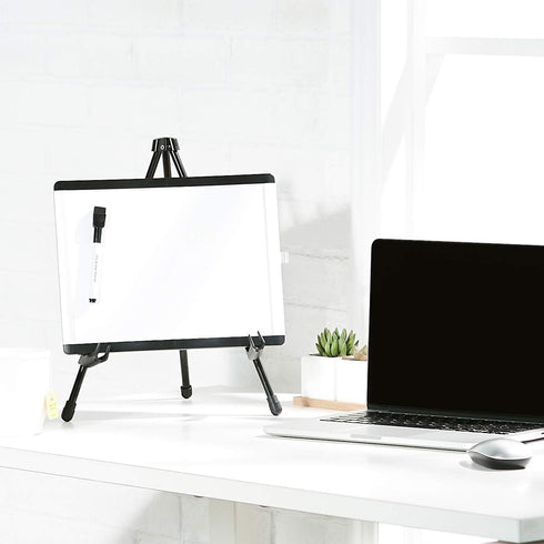 Amazon Basics Tabletop Instant Easel, Black Steel Table Top Easels for Display, Adjustable & Portable Tripod for Paintings, Signs, Posters...
