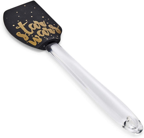 Official Star Wars 11-Inch Silicone Kitchen Spatula - Black/Gold Text Reads "Star Wars" - Perfect Novelty Utensil for Grilling, Cooking, BBQ, and ...