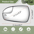 Driver Side Mirror Glass compatible with Ford Fusion 2013-2020, Heated, Back Plate, w/o Blind Spot Detect...