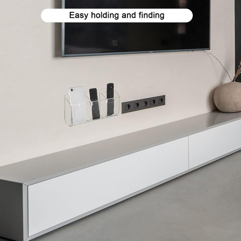 Cosmos Remote Control Stand Wall Mount Phone Holder with Removeable Block Wall Shelf Cell Phone Charging Brackets Holder Multipurpose Storage Orga...