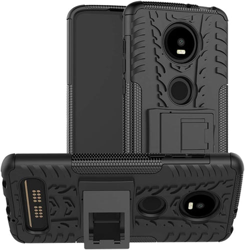 Moto Z4 Phone Case, Moto Z4 Case, Dual Layer Shockproof Slim Protective with Kickstand Hard Phone Cases Cover for Moto Z4 Play (Black)...