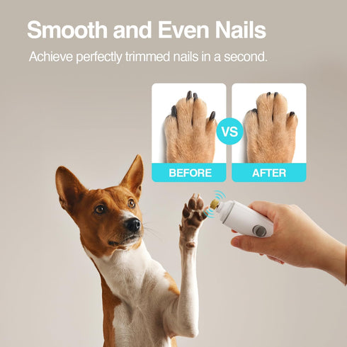 ALL FOR PAWS Dog Nail Grinder, Professional Electric Pet Nail Trimmer Super Quiet Painless Paws Grooming & Smoothing Tool for Large Medium Small D...