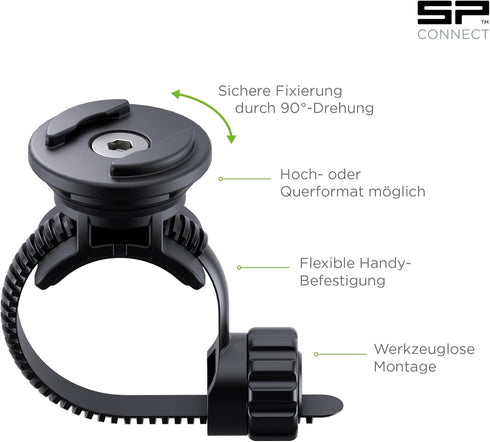 SP CONNECT Universal Bicycle Mobile Phone Holder - Smartphone Bracket Mount for Mountain & Road Bikes - Patented Twist Lock, Strong Clamp-Grip - f...