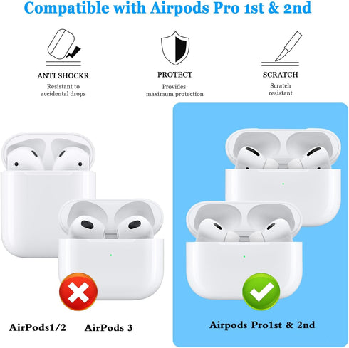 AirPods Pro 2nd Generation Case Cover with Cleaner Kit,Powerful Drop Protection, Magnetic Lid, for AirPod Gen 2 Charging Case 2023/2022/2019,White...