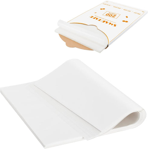 SMARTAKE 200 Pcs Parchment Paper Baking Sheets, 9x13 Inch Non-Stick Precut Baking Parchment, Suitable for Baking Grilling Air Fryer Steaming Bread...