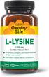 COUNTRY LIFE VITAMINS L-Lysine 1000 Mg with B-6, 2.5 Pounds...