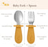 Toddler Utensils, Toddler Forks and Spoons, Baby Spoons Self Feeding, Stainless Steel Baby Silverware with BPA Free Silicone Easy Grip, 8 Months+ ...