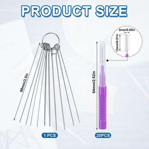 30pcs Shower Head Cleaner Tools, Shower Head Cleaning Brushes Multi-Sized Shower Head Cleaner Picks for Small Hole Anti-Clogging Cleaning Brush fo...