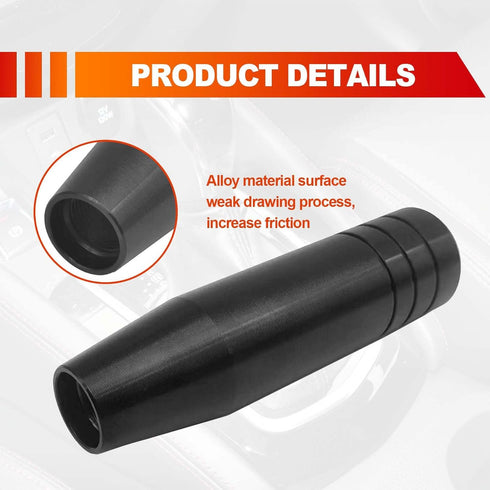 1Pack Metal Gear Stick Shift Knobs with 3 Adapters, Aluminum Alloy Heavy Weighted Car Stick Shifter Handle, Compatible with Most Manual Automatic ...