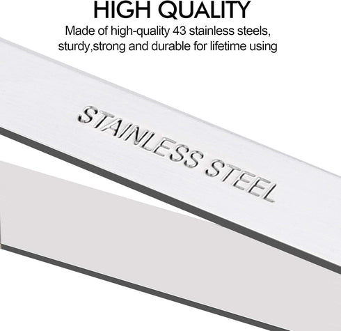 Fish Bone Tweezers, Professional Stainless Steel Flat and Slant Pliers Set for Kitchen Salmon Trout, 4 Pcs...