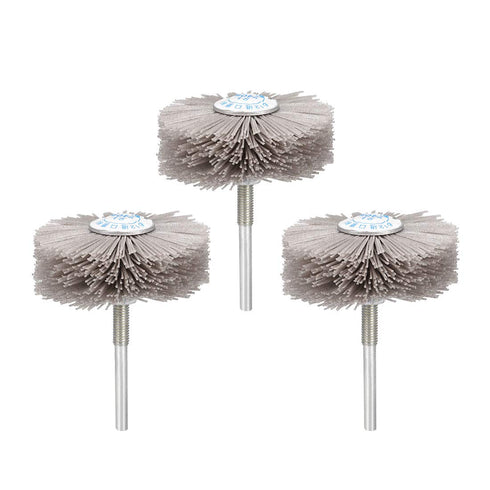 uxcell Abrasive Nylon Wheels Brush 240 Grits with 1/4 Inch Shank for Polish Grinder 3pcs...