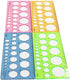 4Pcs Multifunctional Geometric Circle Templates Ruler Circle Drawing Painting Stencils Round Scale Template Student Stationery Supplies for School...