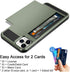 Vofolen Case for iPhone 11 Pro Case Wallet Credit Card Holder Slot Sliding Door Hidden Pocket Anti-Scratch Dual Layer Hybrid Protective Hard Shell...