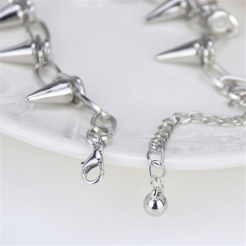 2-3Pcs Gothic Rivet Spike Paperclip Link Chain Choker Necklace Set Punk Rock Hip Hop Adjustable Streetwear Collar Necklace for Women Men Unisex Vi...