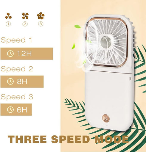 Portable Mini Fan Small Battery Operated Fan 5 in 1 as Power Bank,Phone Holder,Handheld Fan,Desk Fan, USB Rechargeable Personal Hand Fans,3000 mAh...
