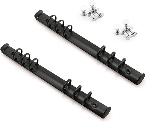 2pcs A5 Notebook 6-Hole Ring Binder Mechanisms 1.5cm Diameter S Size Black Metal Clip Ring Binder DIY Fill Paper Storage Folder Accessories...