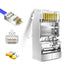 20PCS Cat6 Cat 6A Shielded Pass Through RJ45 Connectors, Premium Shielded RJ45 Pass Through Connector, Gold Plated RJ45 Modular Plugs for Solid or...