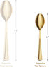 120 Pack Gold Plastic Tea Spoons Heavy Duty - Gold Disposable Silverware - Gold Plastic Silverware - Gold Spoons Disposable - Plastic Silverware H...