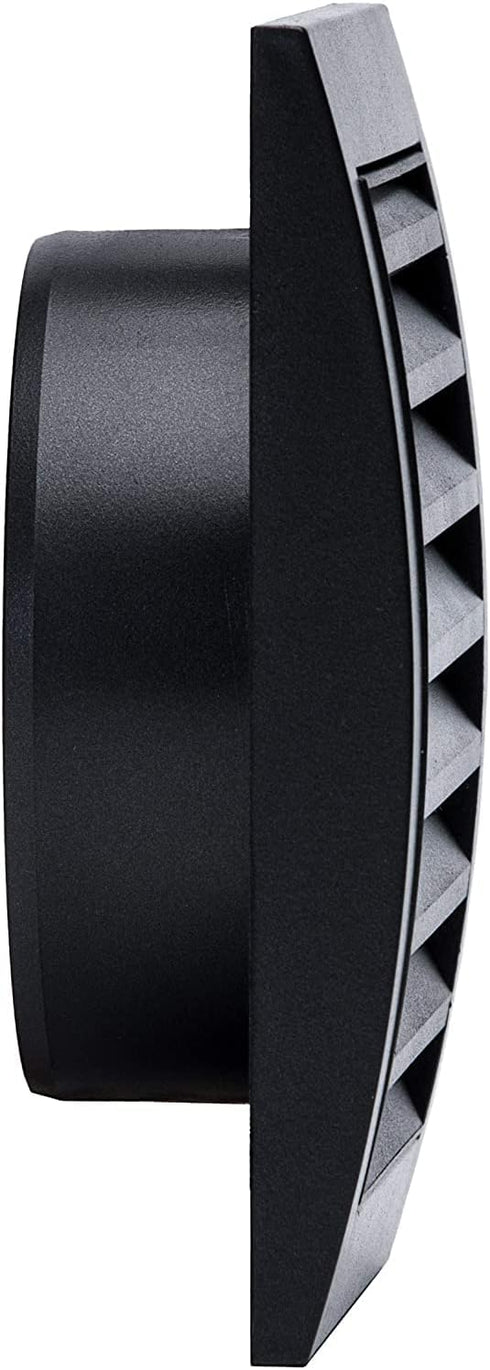 Vent Systems 4'' Inch Anthracite Pack of 2 Louvered Air Vent Covers and Bathroom Exhaust Vents, Dryer Vent Cover Keeps Out Insects, Birds and Rode...