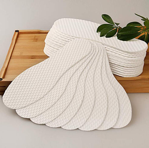 10Pairs(Non-Sticky) White Disposable Breathable Slim Barefoot Insoles Natural Sweat Insoles Feet Solution Treatment Shoe Insert Pads for Walking J...