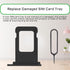 for iPhone XR Black SIM Card Tray Holder Replacement Single SIM Version for iPhoneXR Card Slot with Waterproof Rubber Ring Repair Fix Kit Card Rem...