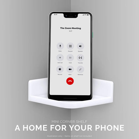Mini Corner Shelf Mount for Security Cameras, Baby Monitors, Speakers, Plants & More, Universal Holder, Strong Adheasive, Easy to Install, No Mess...