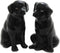 Fine Ceramic Black Labrador Dog Salt & Pepper Shakers Set, 3-3/4" H...