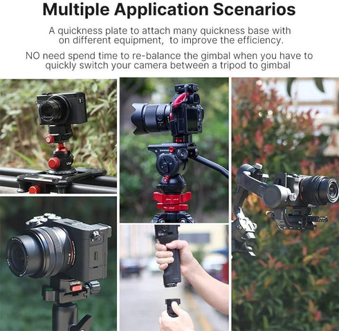 ULANZI Claw Quick Release Base Mount Upgraded Version Tripod QR Camera Mount Adapter Suitable for Tripod?Only Base Mount?...