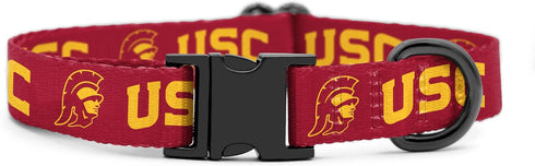 USC Trojans Collars and Leashes | Officially Licensed | Adjustable-Fits All Pets! (Small Collar)...