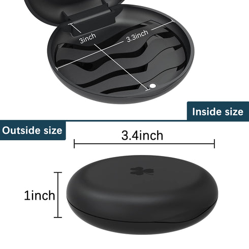2 Pack Aligner and Retainer Case, ARGOMAX Slim Aligner Case Compatible with Invisalign, Mouth Guard Case, Orthodontic Case, Teeth Braces Case, Nig...