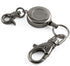 1PCS Retractable Key Chain with Hook Zinc Alloy High Resilient Anti-lose Stretch Key Ring Holder Tool Telescopic Rope Black...