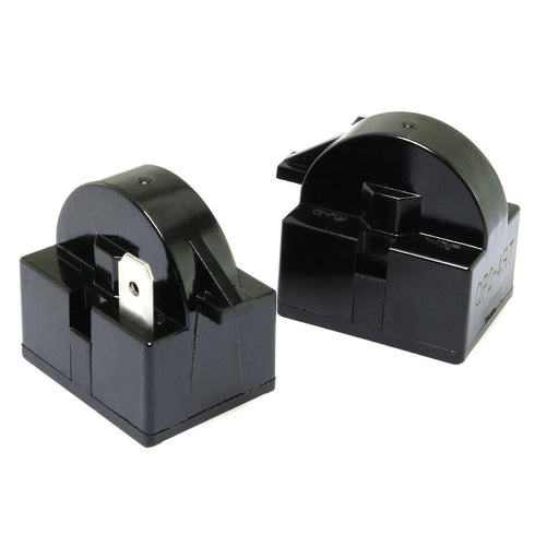 2-Pack QP2-4.7 PTC Refrigerator Start Relay Replacement 1 Pin Wine Centers Beverage Coolers Compressor Starter QP2-4R7 4.7 ohm Black...