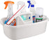 Cleaning Supplies Caddy, Household Tool Organizer with Handle, Portable Plastic Bucket for Shower Essentials Storage, White...