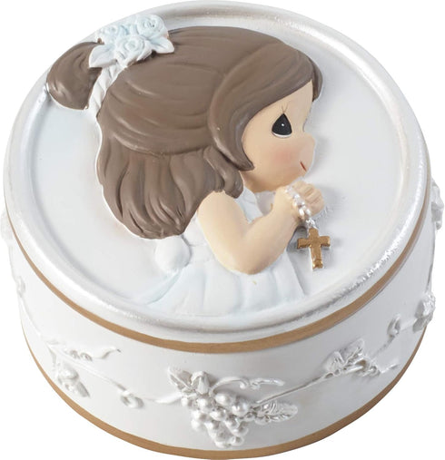 Precious Moments Rosary Box for Girls – Faith is The Light That Guides You – First Communion Gift with Pearl-Look Rosary – 202428...