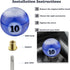 Resin Gear Knob Billiard Number 10 Shift Knobs Lever Stick Shifter Handle fit Most Manual Automatic Trucks SUV Cars, Blue...