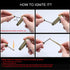 Keychain Matchstick Fire Starters, Waterproof Permanent Metal Match with Flint Matchstick, Portable Kerosene Refillable Lighter for Emergency Surv...