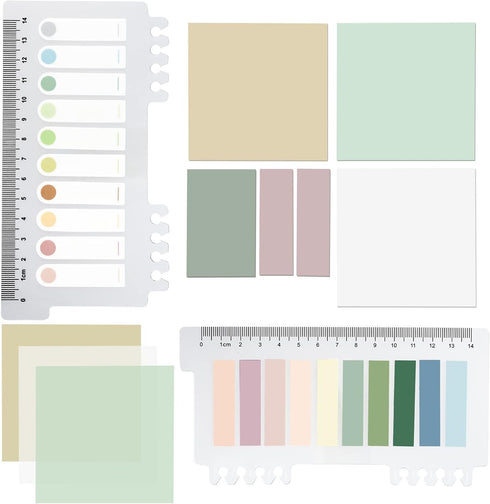 ONEDONE Transparent Sticky Notes,700 Sheets Clear Sticky Notes Tabs for Annotating Books, Translucent Sticky Notes w/Index Tabs Book Tabs Sticky T...