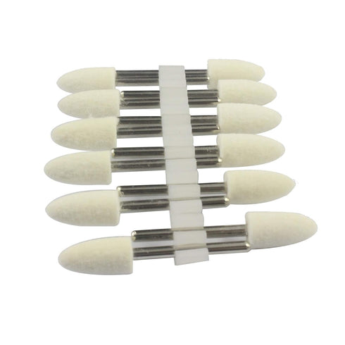 Luo ke 8mm Diameter Bullet shape Polishing Buffing Wheels Wool Felt Mounted Mandrel Grinding Bits Grinder Head Rotary Tool Accessories Drill Tools...